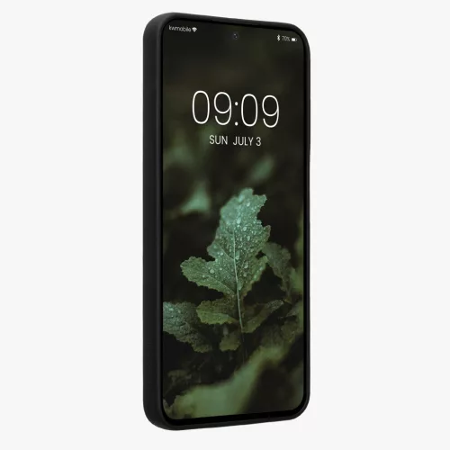 Kwmobile tok Samsung Galaxy S24 FE-hez, barna, fa/szilikon, KWM000021WK001C