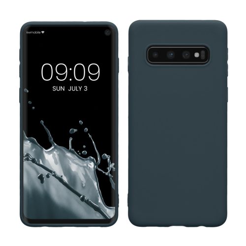 Kwmobile tok Samsung Galaxy S10 készülékhez, sötétzöld, szilikon, KWM000009MS006C