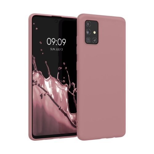 Kwmobile tok Samsung Galaxy A51 készülékhez, világos rózsaszín, szilikon, KWM000010YZ058C