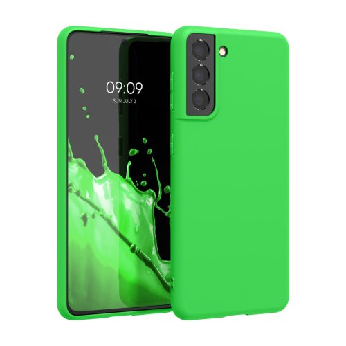 Kwmobile tok Samsung Galaxy S21 készülékhez, zöld, szilikon, KWM000012BS048C