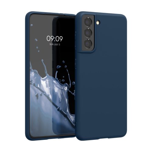 Kwmobile tok Samsung Galaxy S21 készülékhez, kék, szilikon, KWM000012BS049C