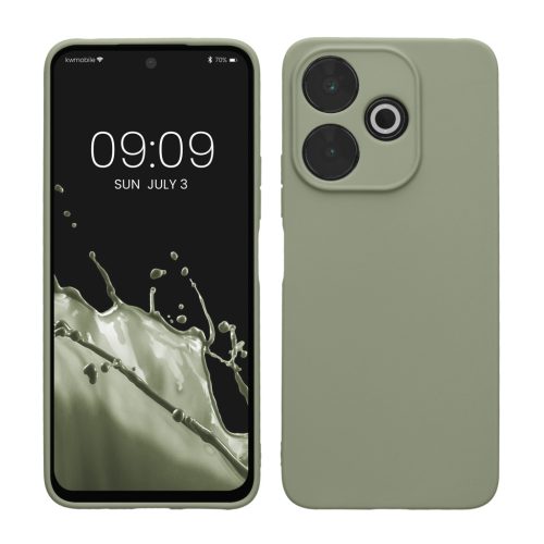 Kwmobile tok Xiaomi Redmi 13-hoz, világoszöld, szilikon, KWM000020QI002C
