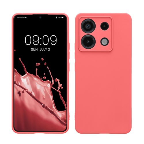 Kwmobile tok Xiaomi Redmi Note 13 Pro 5G-hez, rózsaszín, szilikon, KWM000020LD036C