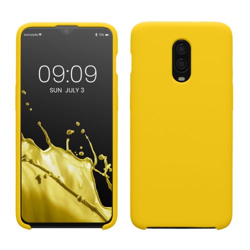Kwmobile OnePlus 6T tok, sárga, szilikon, KWM000009BL037C