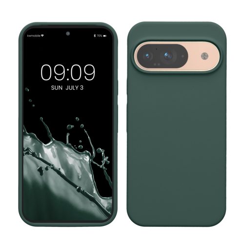 Kwmobile Google Pixel 9/Pixel 9 Pro tok, sötétzöld, szilikon, KWM000020PI025C