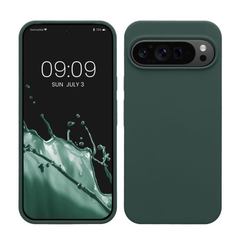 Kwmobile Google Pixel 9 Pro XL tok, sötétzöld, szilikon, KWM000020PV026C