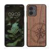 Kwmobile tok Motorola Moto G54-hez, barna, fa/szilikon, KWM000022VW001C