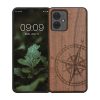 Kwmobile tok Motorola Moto G54-hez, barna, fa/szilikon, KWM000022VW001C