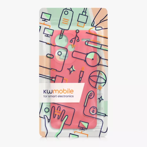 Kwmobile tok Xiaomi Redmi Note 13 Pro Plus 5G-hez, rózsaszín, szilikon, KWM000020OF006C