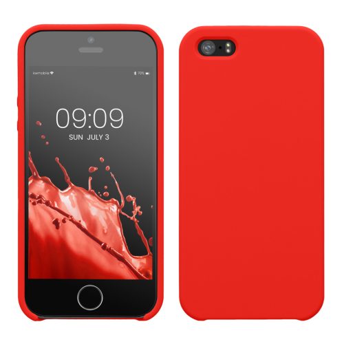 Kwmobile tok Apple iPhone 5/iPhone 5s/iPhone SE készülékhez, piros, szilikon, KWM000008GO104C