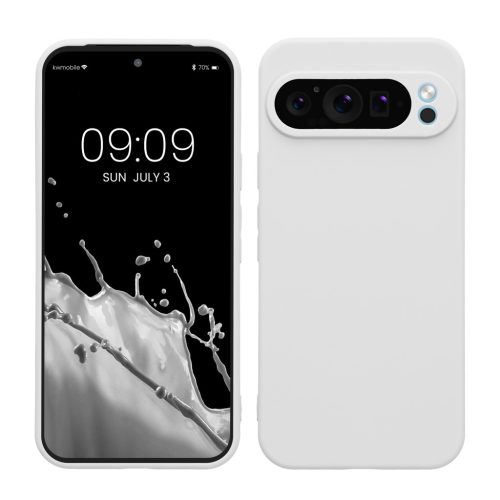 Kwmobile Google Pixel 9 Pro XL tok, fehér, szilikon, KWM000020PU023C