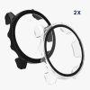 Garmin Forerunner 255/Forerunner 255 Music, Kwmobile, fekete/átlátszó, műanyag, 59311.01-es 2 db-os tok készlet