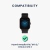 2 db pánt készlet Huami Amazfit GTS 3/Amazfit GTS 2/Amazfit GTS, Kwmobile, fekete/zöld, szilikon, 52696.13