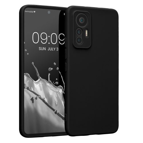 Kwmobile tok Xiaomi 12 Lite telefonhoz, szilikon, fekete, 59470.47