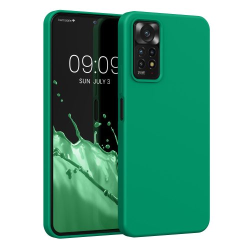 Kwmobile tok Xiaomi Redmi Note 11 Pro/Redmi Note 11 Pro 5G telefonhoz, szilikon, zöld, 57373.142