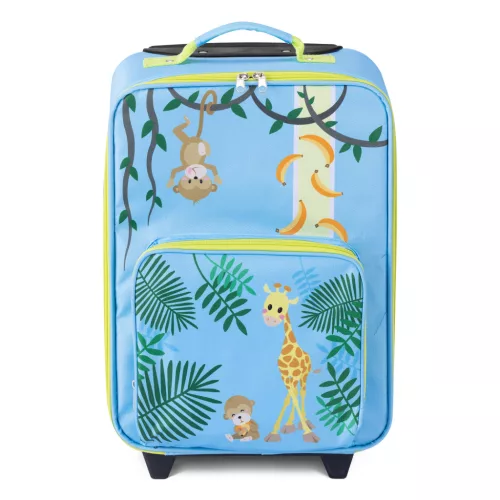 Troler copii Navaris, model jungle, 45x30x16 cm, maner telescopic, multicolor, plastic