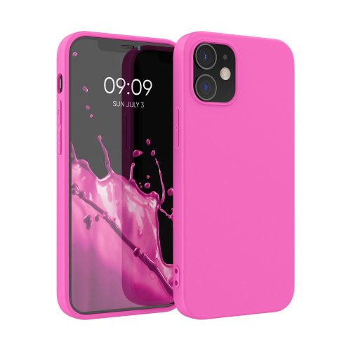 Kwmobile tok Apple iPhone 12/iPhone 12 Pro telefonhoz, szilikon, rózsaszín, 53938.135