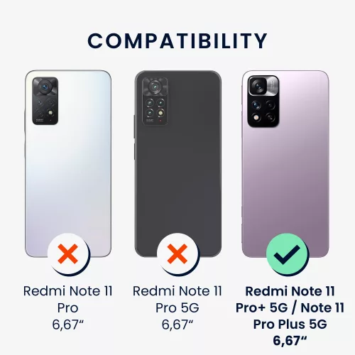 kwmobile tok Xiaomi Redmi Note 11 Pro Plus 5G, fa, többszínű, 58100.06