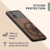 kwmobile tok Xiaomi Poco M4 Pro-hoz, fa, barna/fekete, 59498.01