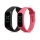 2 db pánt készlet Oppo Band Sporthoz, Kwmobile, fekete/rózsaszín, szilikon, 57437.07