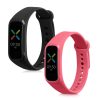 2 db pánt készlet Oppo Band Sporthoz, Kwmobile, fekete/rózsaszín, szilikon, 57437.07