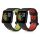 2 db kwmobile szíj készlet Xiaomi Mi Watch Lite/Redmi karórához, szilikon, fekete/többszínű, 54831.08