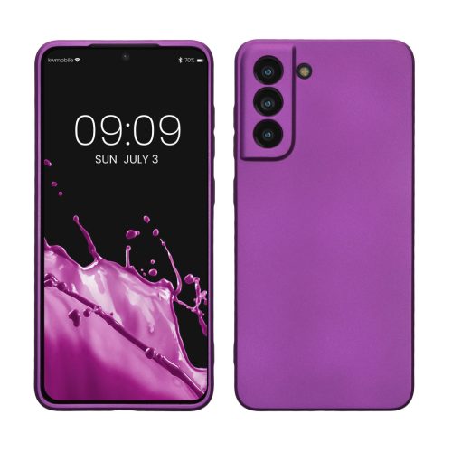 Kwmobile tok Samsung Galaxy S21 FE-hez, lila, szilikon, 55485.24