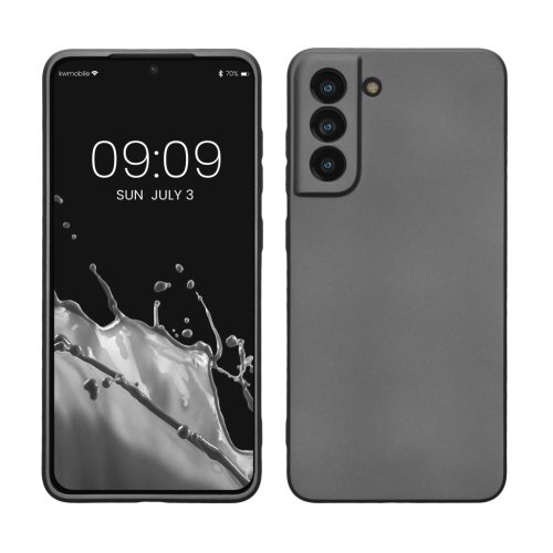 Kwmobile tok Samsung Galaxy S21 FE-hez, szürke, szilikon, 55485.232