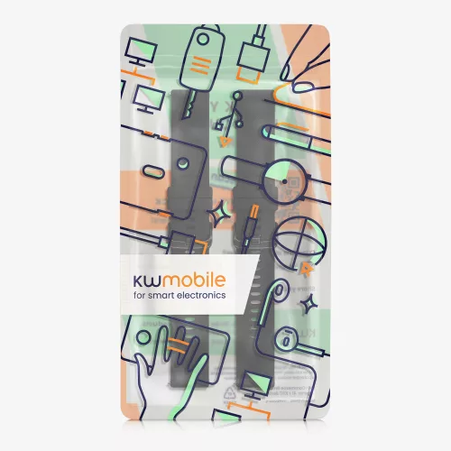 2 db kwmobile szíj készlet Blackview X1 okosórához, szilikon, fekete, 58170.04