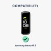 2 db kwmobile szíj készlet Samsung Galaxy Fit 2-höz, szilikon, szürke/zöld, 53962.13