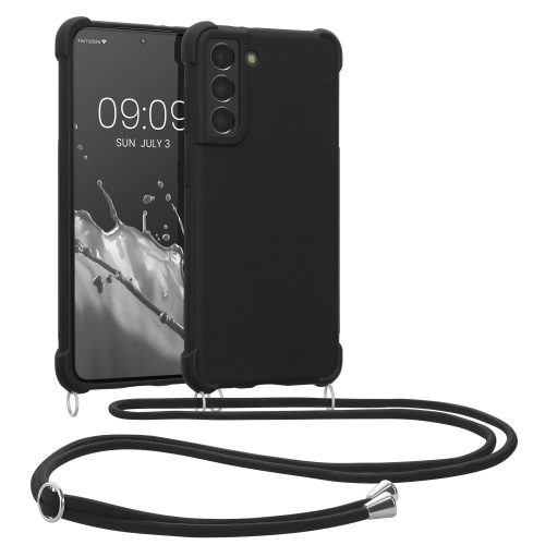 Lökhárító kwmobile Samsung Galaxy S21, szilikon, fekete, 54503.01