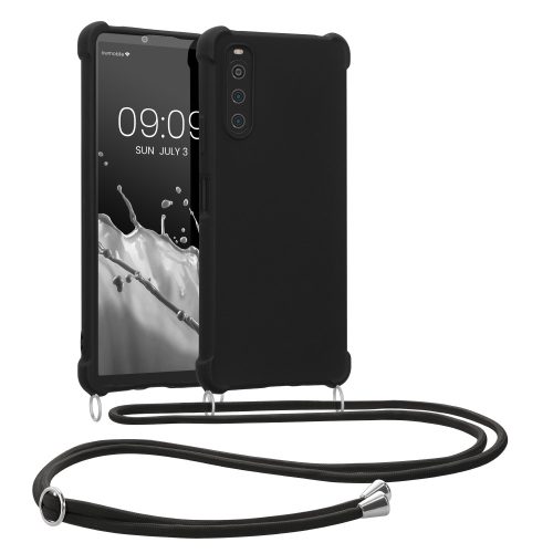 Lökhárító kwmobile Sony Xperia 10 IV, szilikon, fekete, 59961.01