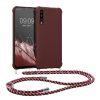 Kwmobile tok nyakpánttal Samsung Galaxy A50-hez, lila, szilikon, 49962.187
