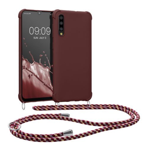 Kwmobile tok nyakpánttal Samsung Galaxy A50-hez, lila, szilikon, 49962.187