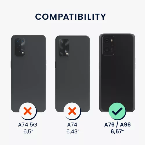 Kwmobile lökhárító OPPO A76-hoz, szilikon, átlátszó/rózsaszín, 60042.01