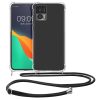 Kwmobile lökhárító Motorola Edge 30 Neo-hoz, szilikon, átlátszó/fekete, 60085.01