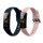 2 db kwmobile szíj készlet Honor Band 5/Band 4, szilikon, kék/rózsaszín, 59596.03