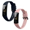 2 db kwmobile szíj készlet Honor Band 5/Band 4, szilikon, kék/rózsaszín, 59596.03