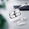 2 db kwmobile védőfólia készlet Apple Airpods Pro 2 készülékhez, műanyag, fekete, 60102.01
