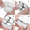 2 db kwmobile védőfólia készlet Apple Airpods Pro 2 készülékhez, műanyag, fekete, 60102.01