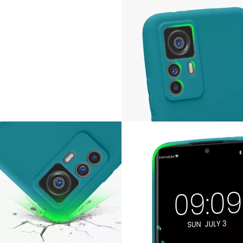 kwmobile burkolat Xiaomi 12T, szilikon, kék, 60151.57