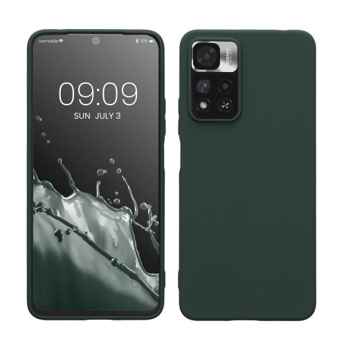 kwmobile tok Xiaomi Note 11 Pro Plus 5G telefonhoz, szilikon, zöld, 58095.169
