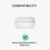 kwmobile tok Samsung Galaxy Buds 2 Pro/Galaxy Buds 2/Galaxy Buds Live telefonhoz, szilikon, fekete/fehér, 58155.02