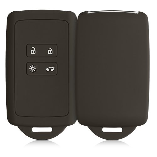 kwmobile autókulcs fedél Renault/Dacia 4 gomboshoz - Keyless Go, szilikon, fekete, 48035.107