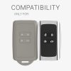 kwmobile autókulcs fedél Renault/Dacia 4 gomboshoz - Keyless Go, szilikon, szürke, 48035.25