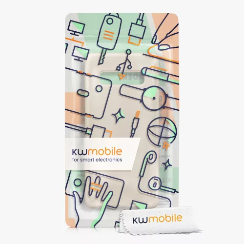 kwmobile burkolat Samsung Galaxy S10 Plushoz, szilikon, krém, 49028.125