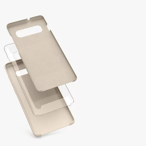 kwmobile burkolat Samsung Galaxy S10 Plushoz, szilikon, krém, 49028.125