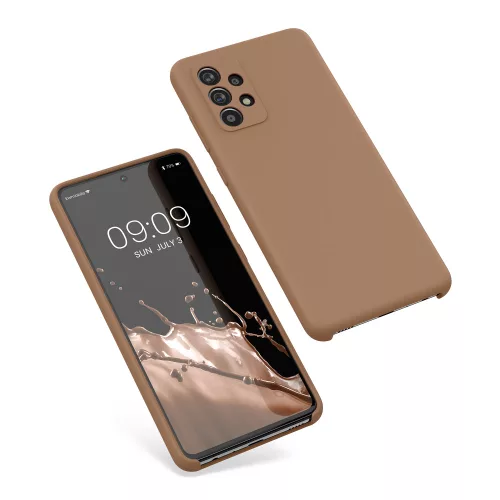 kwmobile tok Samsung Galaxy A52/Galaxy A52 5G/Galaxy A52s 5G telefonhoz, szilikon, barna, 54347.245