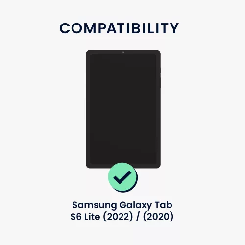Könyvborító kwmobile Samsung Galaxy Tab S6 Lite/Galaxy Tab S6 Lite (2022), Eco-bőr, fekete, 60308.01
