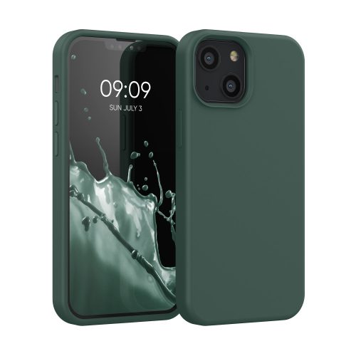 kwmobile tok Apple iPhone 13 Minihez, szilikon, zöld, 55877.169